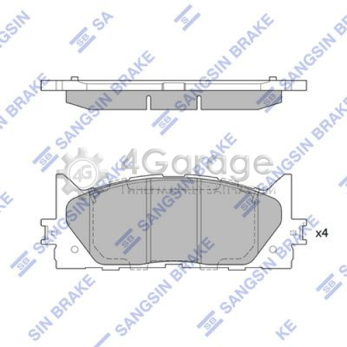 Hi-Q (SANGSIN) SP2080 Комплект тормозных колодок передние