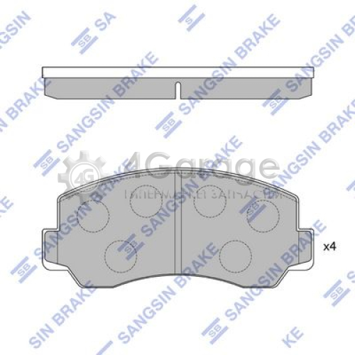 Hi-Q (SANGSIN) SP1057 Комплект тормозных колодок дисковый тормоз