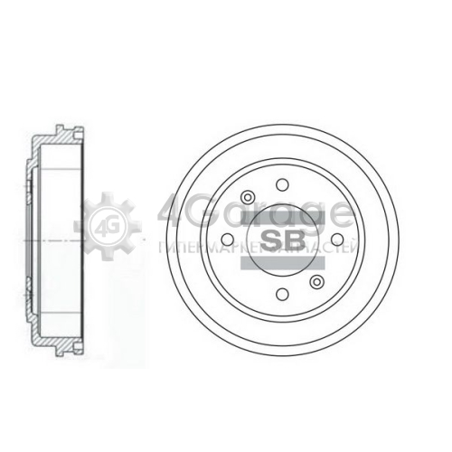 Hi-Q (SANGSIN) SD1039 Тормозной барабан