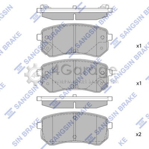 Hi-Q (SANGSIN) SP1189 Комплект тормозных колодок дисковый тормоз