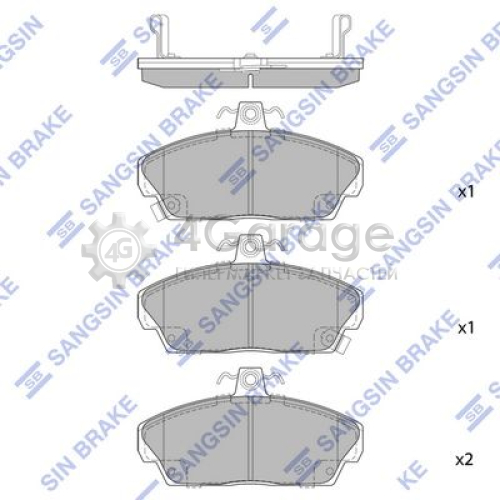 Hi-Q (SANGSIN) SP1571 Комплект тормозных колодок передние