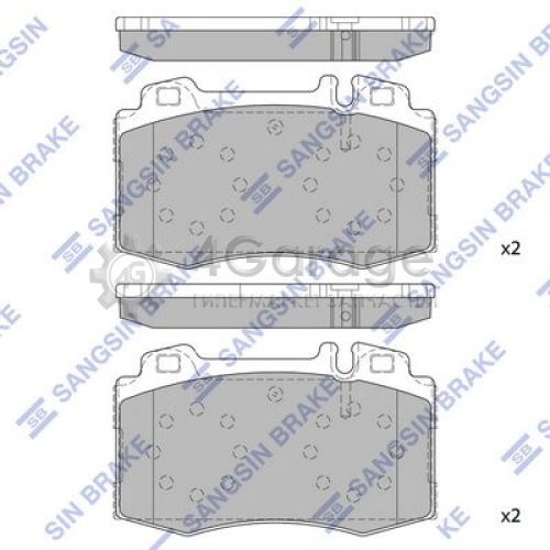 Hi-Q (SANGSIN) SP2193 Комплект тормозных колодок передние