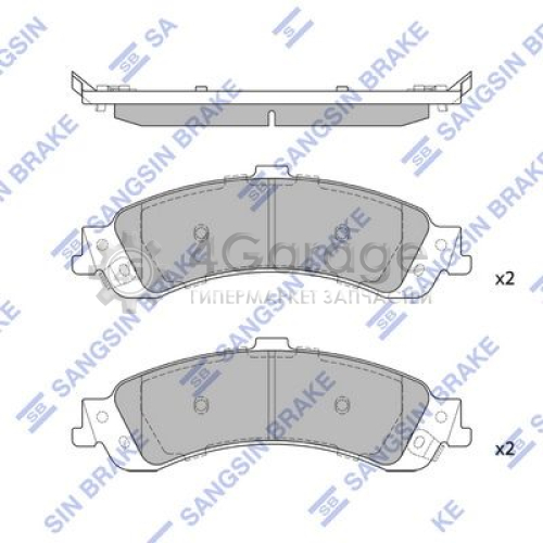 Hi-Q (SANGSIN) SP1370 Комплект тормозных колодок задний