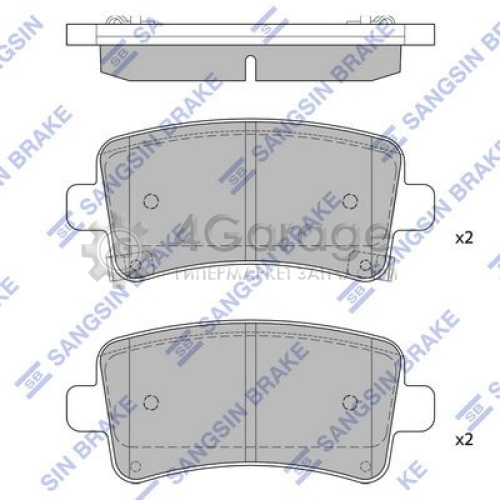 Hi-Q (SANGSIN) SP2135 Комплект тормозных колодок задние