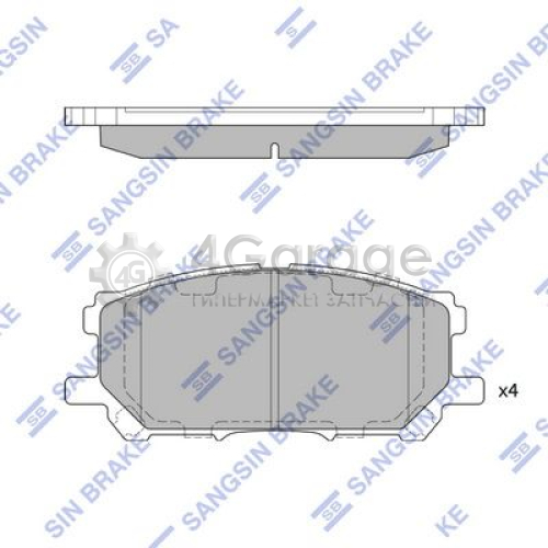 Hi-Q (SANGSIN) SP1456 Комплект тормозных колодок дисковый тормоз