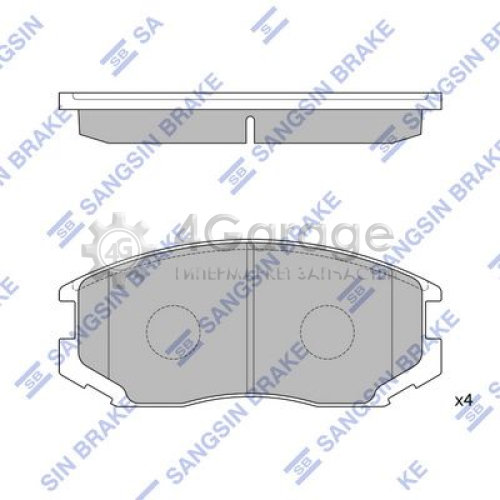 Hi-Q (SANGSIN) SP1142 Комплект тормозных колодок дисковый тормоз