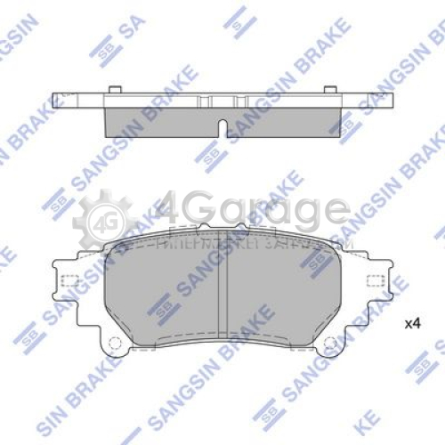 Hi-Q (SANGSIN) SP1458 Комплект тормозных колодок задний