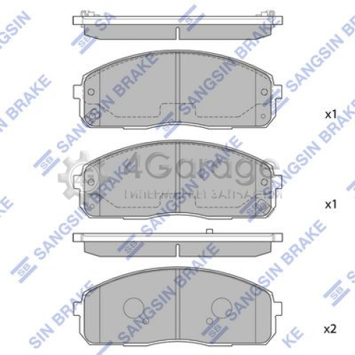 Hi-Q (SANGSIN) SP1174 Комплект тормозных колодок дисковый тормоз
