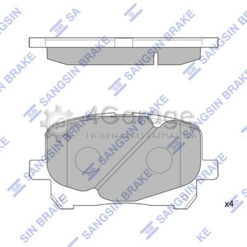 Hi-Q (SANGSIN) SP1591 Комплект тормозных колодок передние