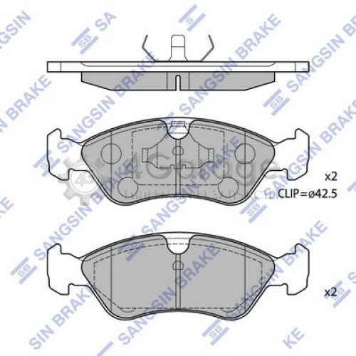 Hi-Q (SANGSIN) SP1078 Комплект тормозных колодок дисковый тормоз