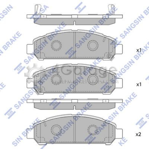 Hi-Q (SANGSIN) SP1454 Комплект тормозных колодок передний