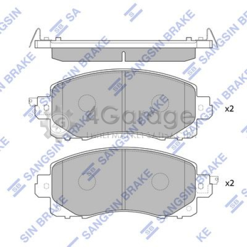 Hi-Q (SANGSIN) SP4221 Комплект тормозных колодок передние