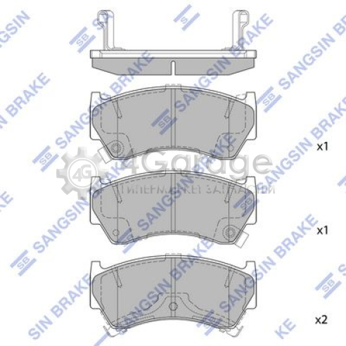 Hi-Q (SANGSIN) SP1122 Комплект тормозных колодок дисковый тормоз