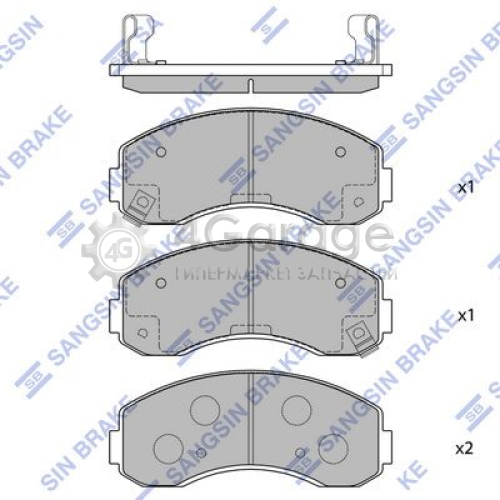 Hi-Q (SANGSIN) SP1056 Комплект тормозных колодок дисковый тормоз