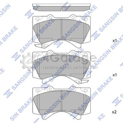 Hi-Q (SANGSIN) SP1381 Комплект тормозных колодок передний