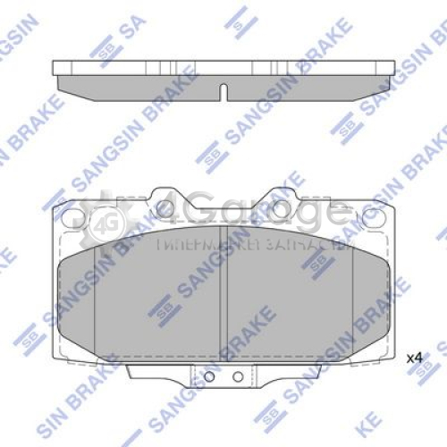 Hi-Q (SANGSIN) SP1486 Комплект тормозных колодок передний