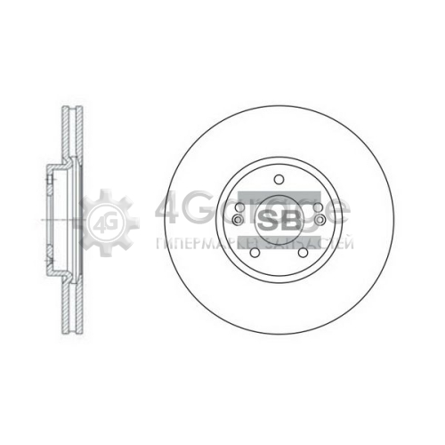 Hi-Q (SANGSIN) SD1053 Тормозной диск