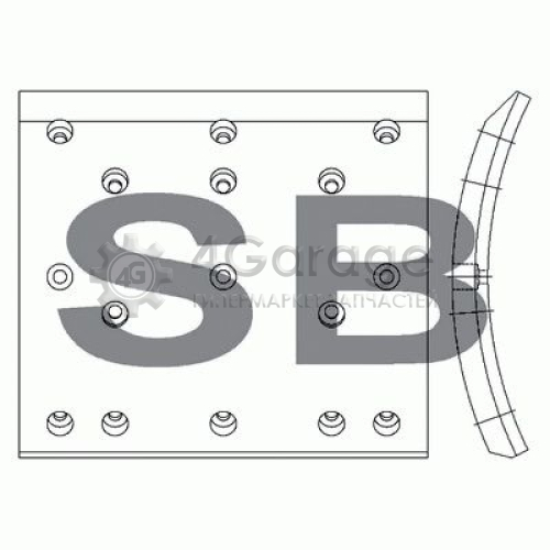 Hi-Q (SANGSIN) SL016 Комплект тормозных башмаков барабанные тормоза