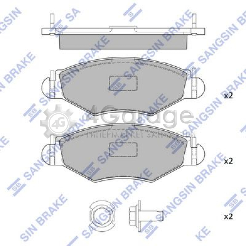 Hi-Q (SANGSIN) SP1179 Комплект тормозных колодок дисковый тормоз