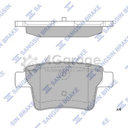 Hi-Q (SANGSIN) SP2095 Комплект тормозных колодок задние