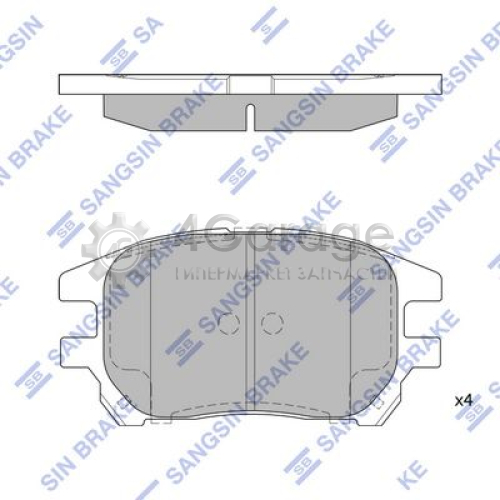 Hi-Q (SANGSIN) SP1967 Комплект тормозных колодок передние