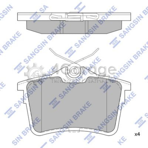 Hi-Q (SANGSIN) SP1824 Комплект тормозных колодок задние