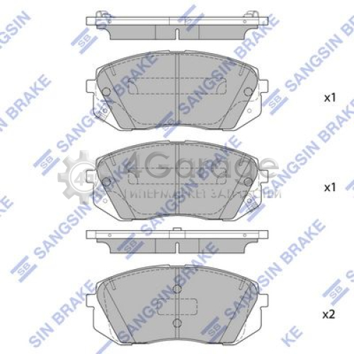 Hi-Q (SANGSIN) SP1849 Комплект тормозных колодок передние