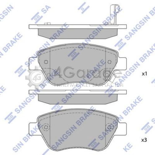 Hi-Q (SANGSIN) SP1810 Комплект тормозных колодок передние