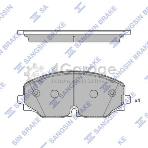 Hi-Q (SANGSIN) SP4265 Комплект тормозных колодок передние