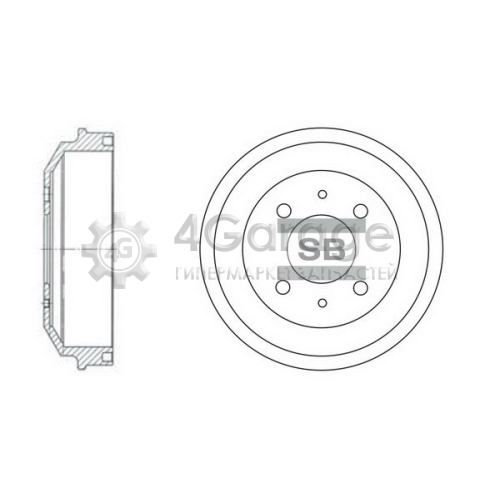 Hi-Q (SANGSIN) SD1007 Тормозной барабан