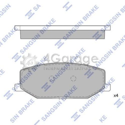 Hi-Q (SANGSIN) SP1540 Комплект тормозных колодок передние