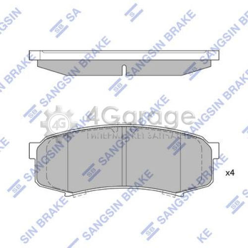Hi-Q (SANGSIN) SP2040 Комплект тормозных колодок задние