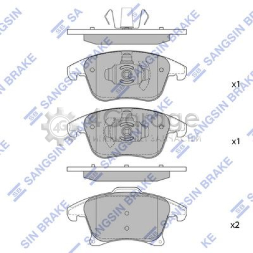 Hi-Q (SANGSIN) SP4021 Комплект тормозных колодок передние