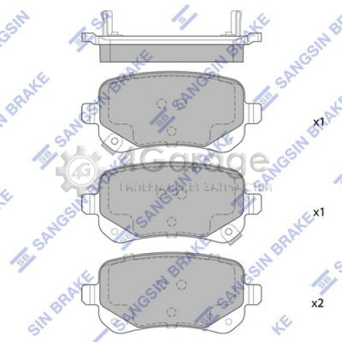 Hi-Q (SANGSIN) SP1927 Комплект тормозных колодок задние