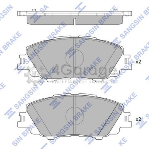 Hi-Q (SANGSIN) SP4340 Комплект тормозных колодок передние