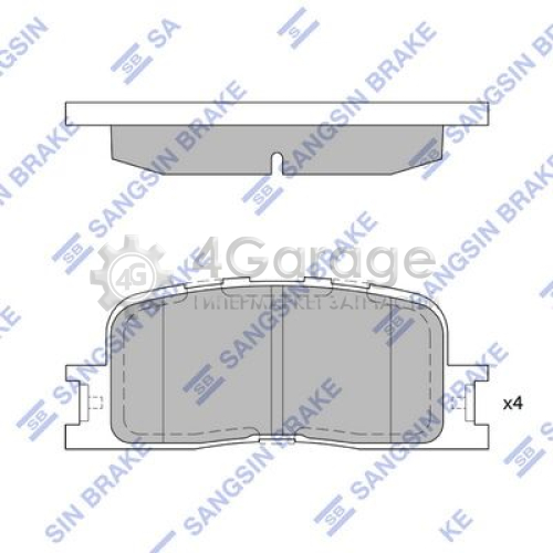 Hi-Q (SANGSIN) SP2038 Комплект тормозных колодок задние