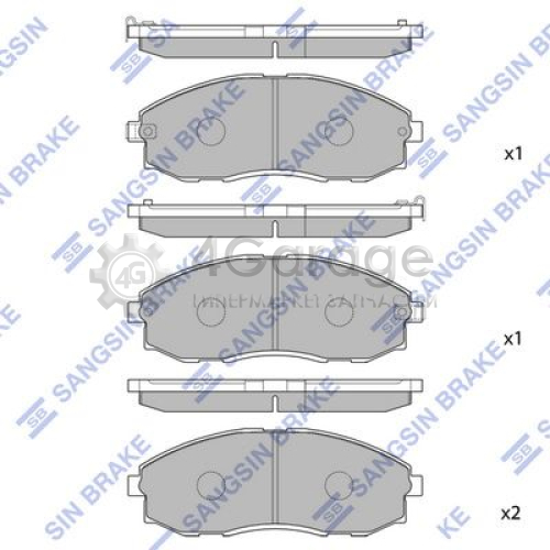 Hi-Q (SANGSIN) SP1099 Комплект тормозных колодок дисковый тормоз