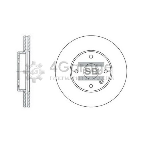 Hi-Q (SANGSIN) SD3007 Тормозной диск