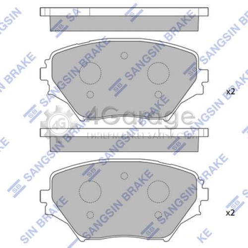 Hi-Q (SANGSIN) SP1233 Комплект тормозных колодок передний