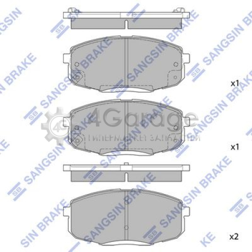 Hi-Q (SANGSIN) SP1240 Комплект тормозных колодок дисковый тормоз