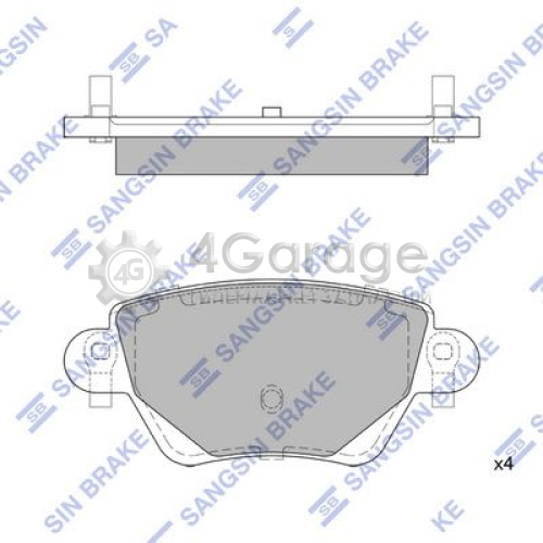 Hi-Q (SANGSIN) SP2031 Комплект тормозных колодок задние