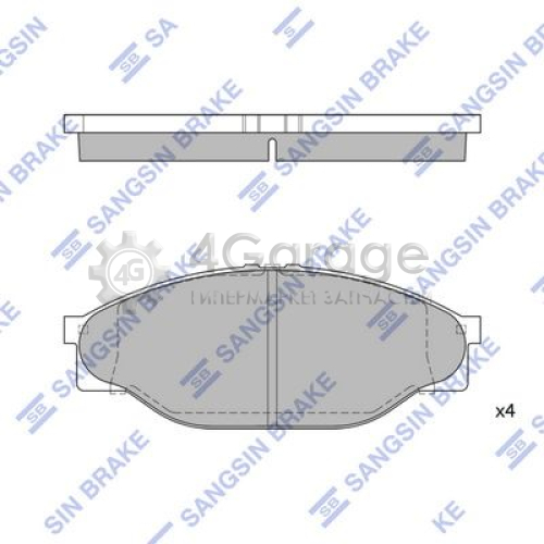 Hi-Q (SANGSIN) SP1139 Комплект тормозных колодок дисковый тормоз