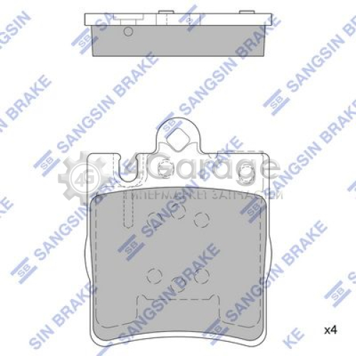 Hi-Q (SANGSIN) SP1089A Комплект тормозных колодок дисковый тормоз