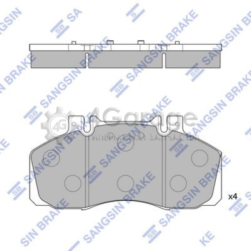 Hi-Q (SANGSIN) SP1207 Комплект тормозных колодок дисковый тормоз