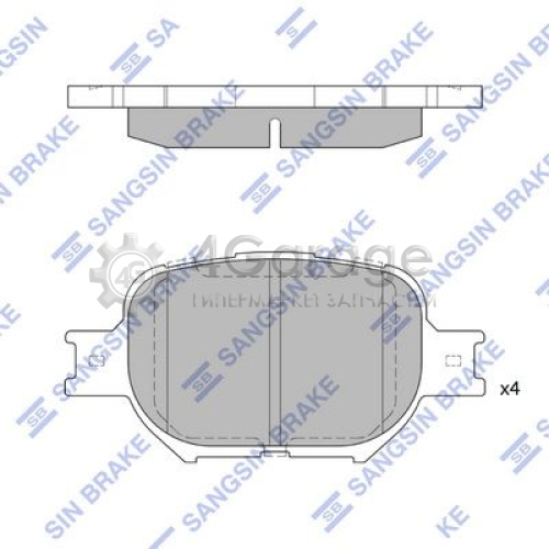Hi-Q (SANGSIN) SP1272 Комплект тормозных колодок передний