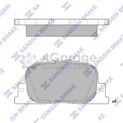 Hi-Q (SANGSIN) SP2042 Комплект тормозных колодок задние