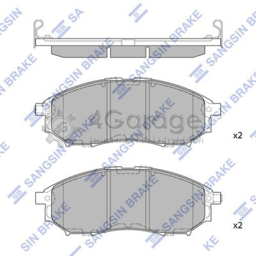 Hi-Q (SANGSIN) SP1249 Комплект тормозных колодок передний