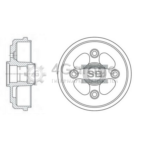 Hi-Q (SANGSIN) SD3011 Тормозной барабан