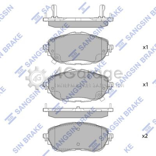Hi-Q (SANGSIN) SP1700 Комплект тормозных колодок передние