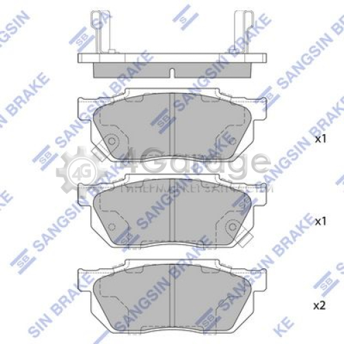 Hi-Q (SANGSIN) SP1462 Комплект тормозных колодок передний